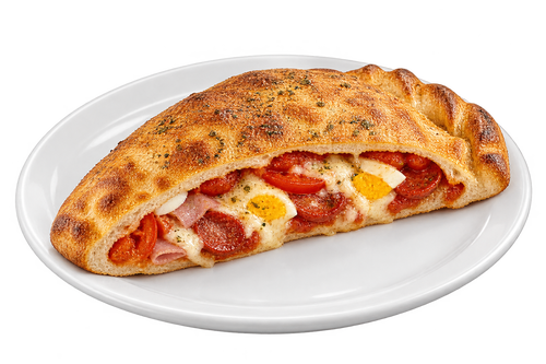 Don Carlos Pizzéria - Calcone pizza félbehajtva - Klasszikus pizzák - Online rendelés